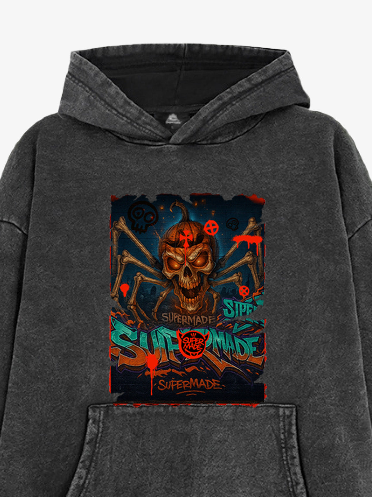 Bloody Dark Skull Spider Hoodie