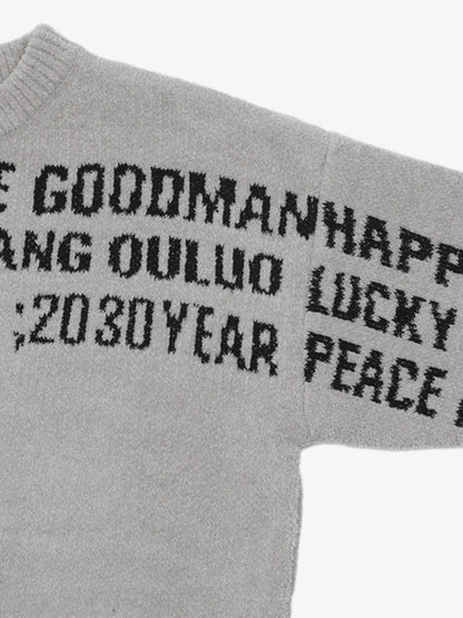 Embroidered Letter Knit Sweater