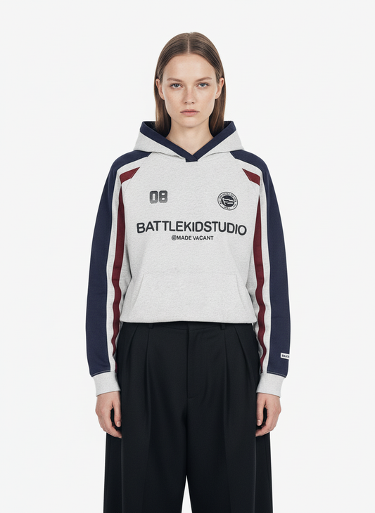 Retro Contrast Color Letter Print Hoodie