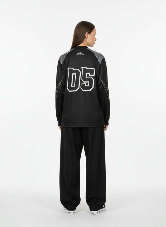 Vintage Colorblock College Number Jersey Long Sleeve T-Shirt