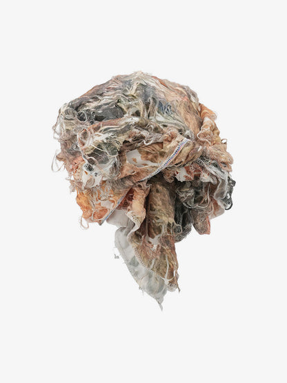 Distressed Denim Scarf with Unique Frayed Edges