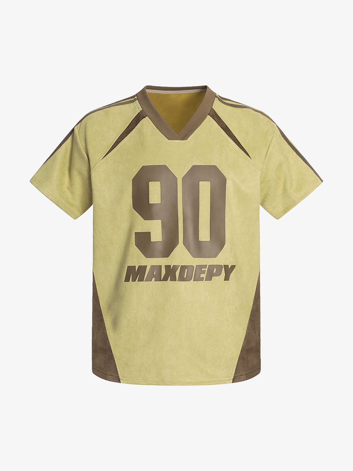 Suede 90 Digital Printed V-Neck Short Sleeve T-Shirt