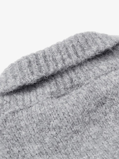 Stylish Star Pattern Zip-Up Knit Cardigan for Women