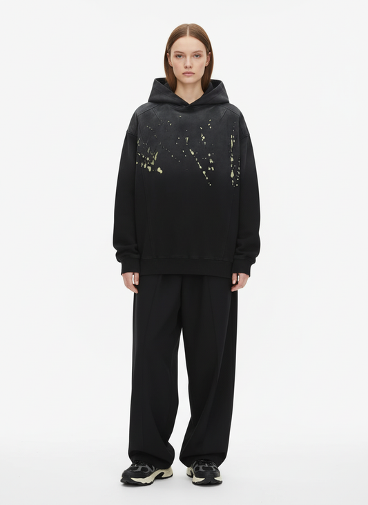 Street Dark Wasteland Distressed Washed Dirty-Dye Hoodie