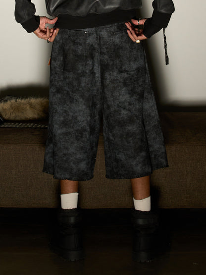 SUPERMADE Roman Column Pattern Embroidered Jeans