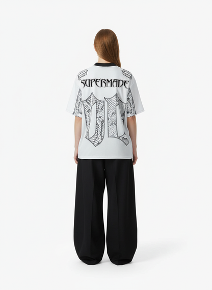 Jersey Style Snake Print T-Shirt - 2418