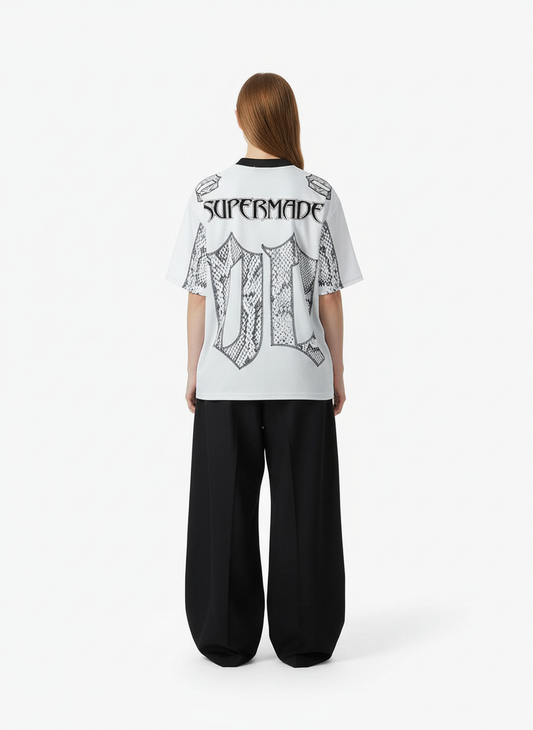 Jersey Style Snake Print T-Shirt - 2418