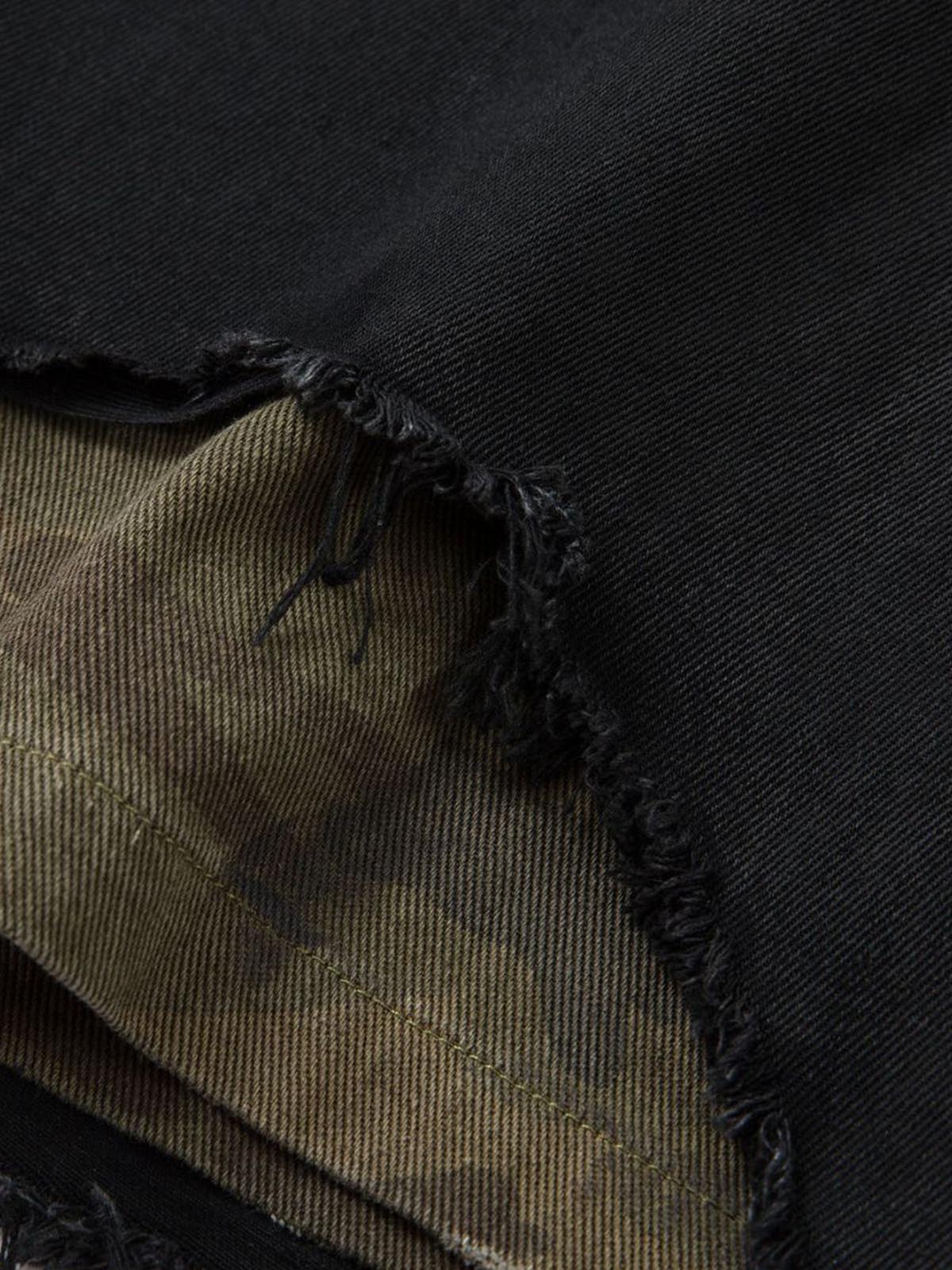 Distressed Ripped Black Denim Shorts