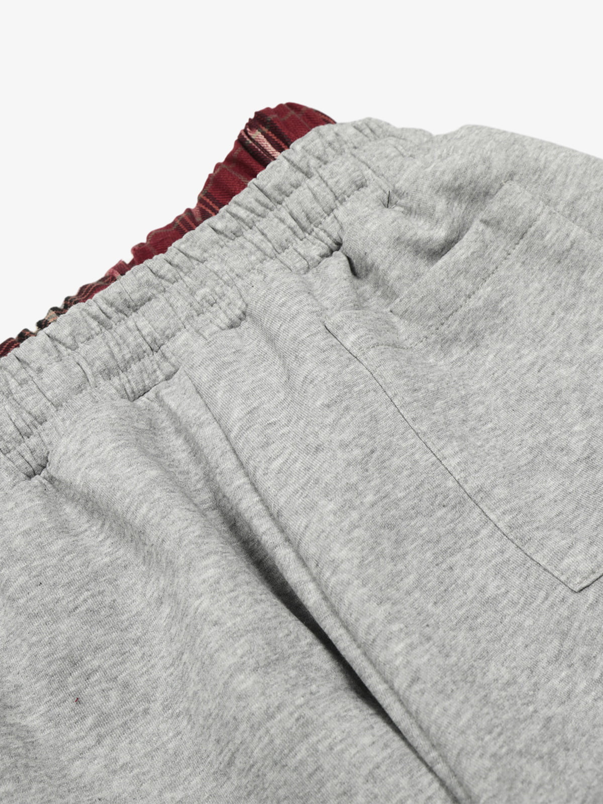 Wide-Leg Lounge Pants with Plaid Waistband and Stylish Lettering