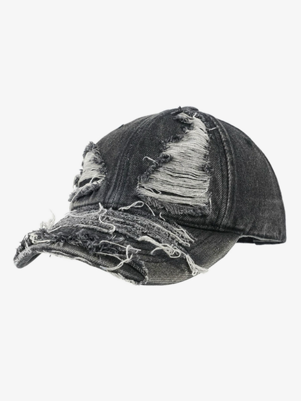 Distressed Denim Baseball Cap for Trendy Looks
