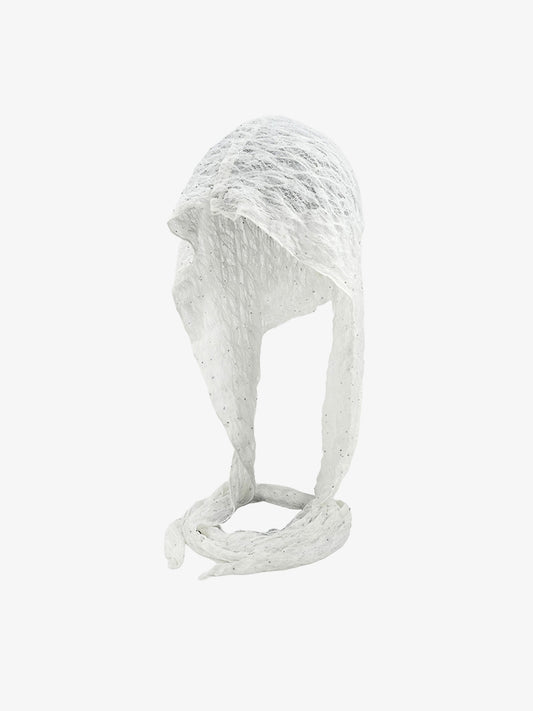 Elegant Lace Bonnet with Adjustable Ties for Versatile Styling