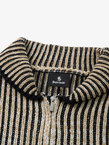 Striped Zip-Up Jacket for Casual Elegance