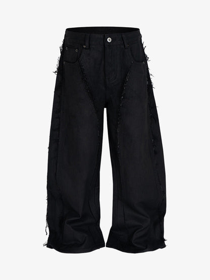 Waxed Baggy Side Whisker Jeans