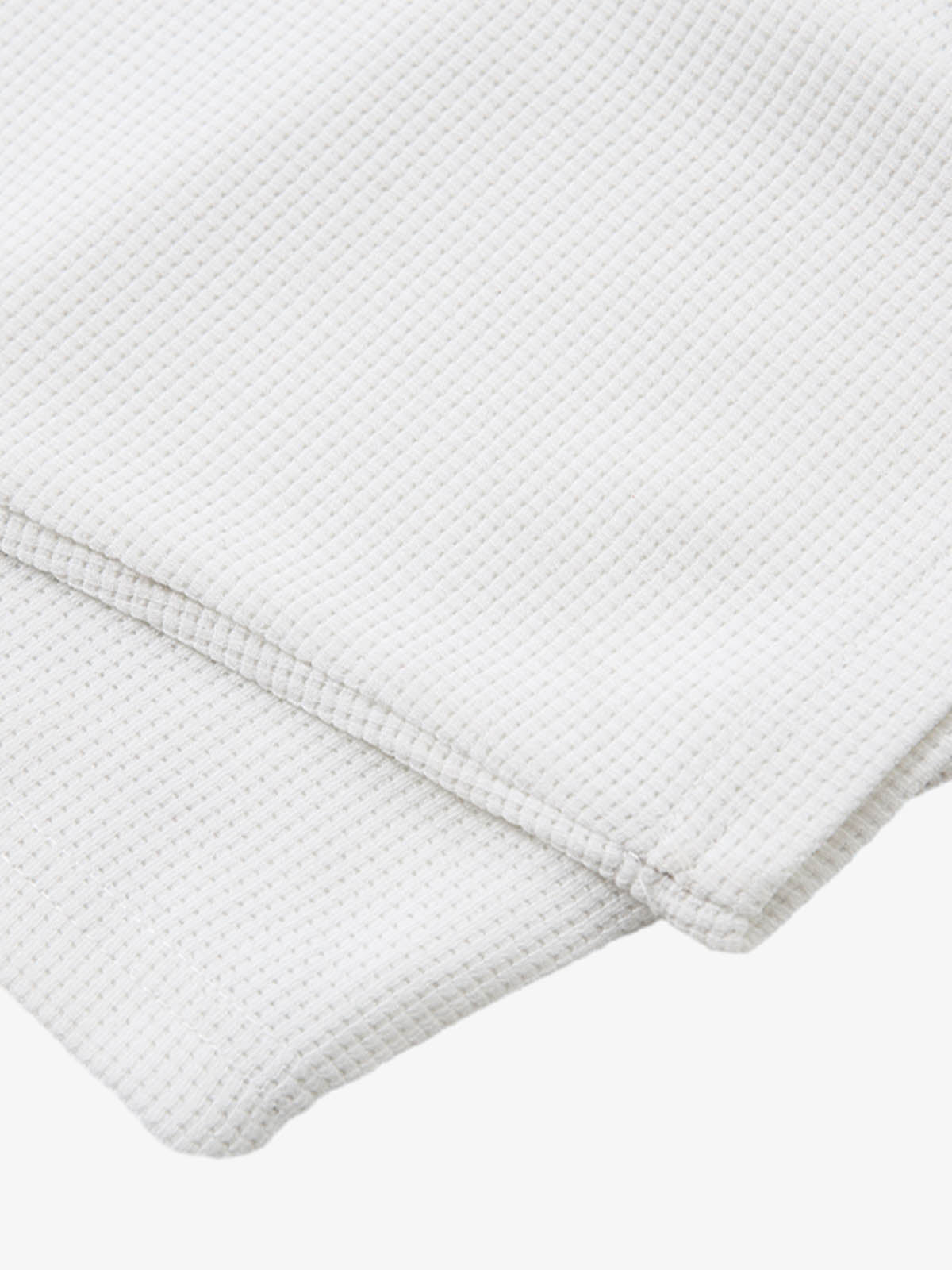 Thesupermade Letter Print Waffle Long-sleeved T-shirt