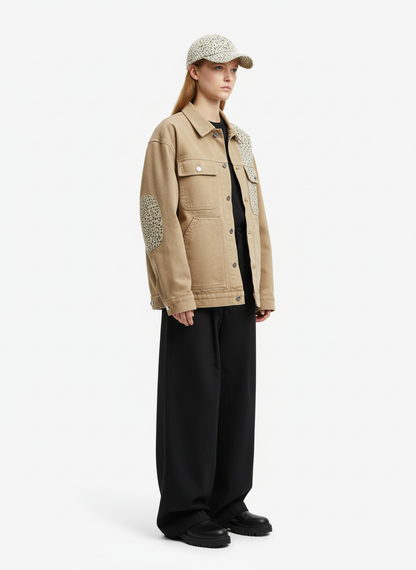 Vintage Leopard Print Distressed Baseball Cap