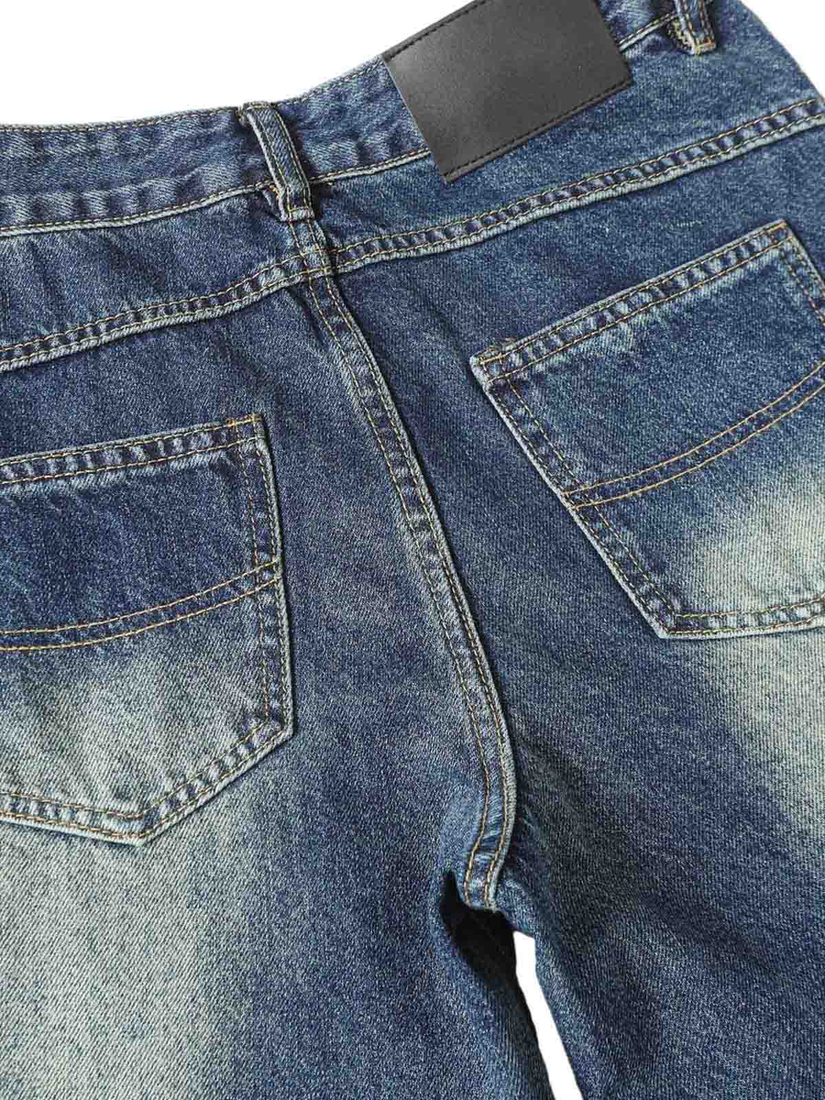 Washed Distressed Deconstructed Pleated Scimitar Jorts