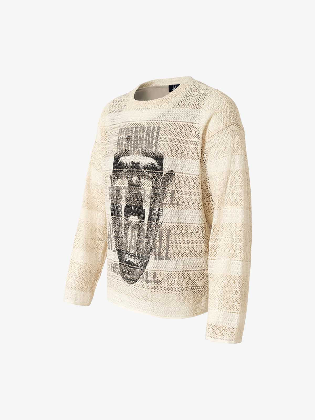 Hollow Portrait Totem Lined Blouse