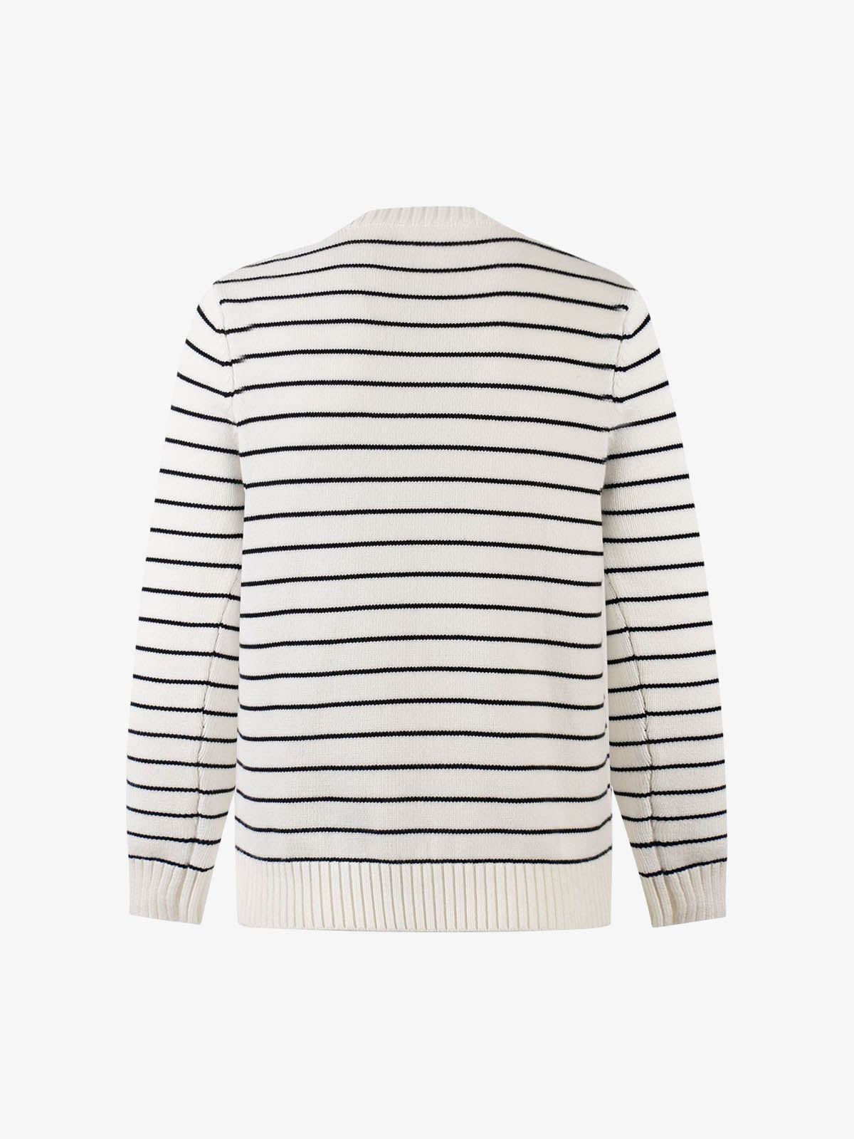 Striped Star-Embellished Sweater for Casual Elegance