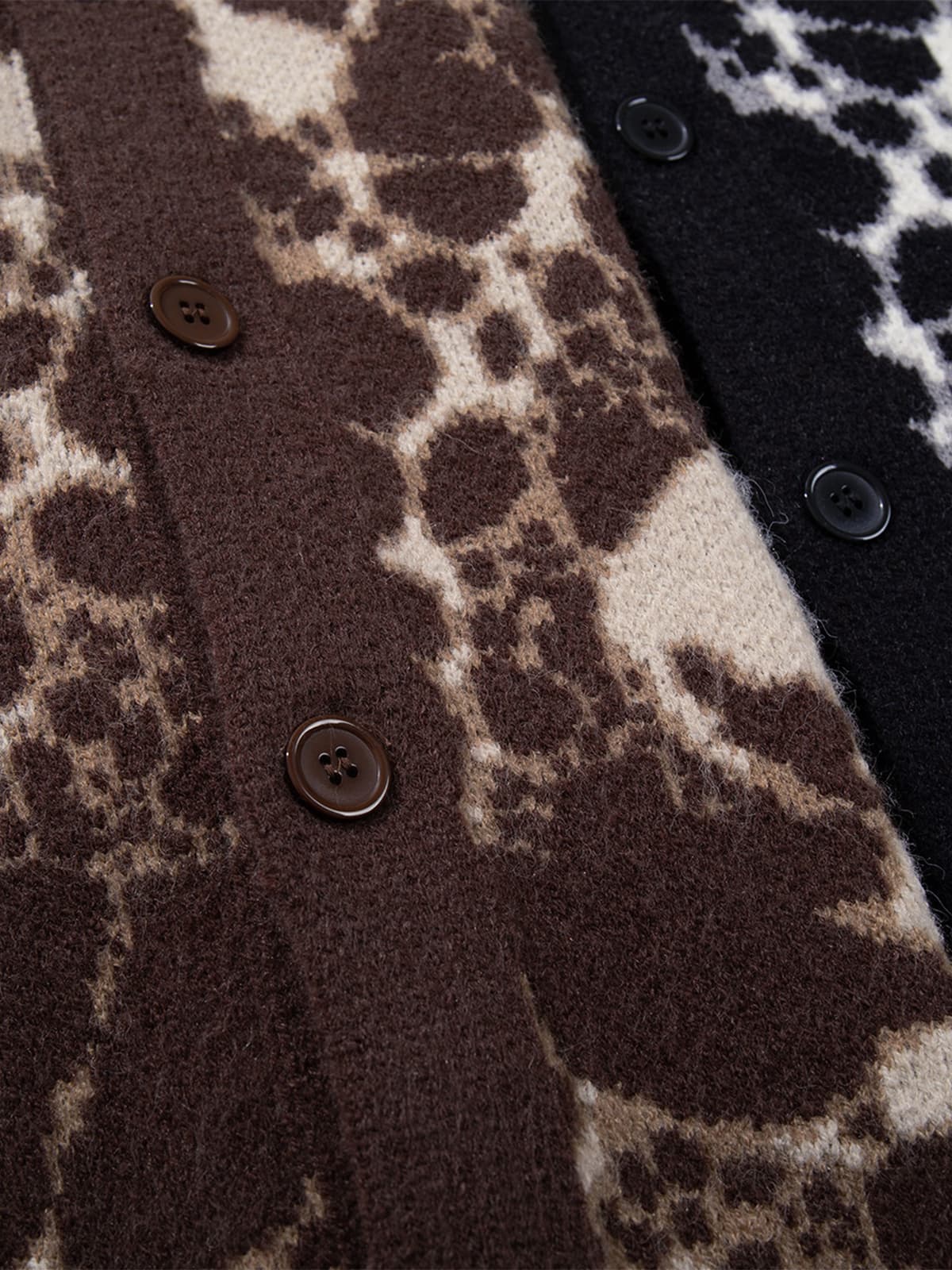 Skull Pattern Knit Sweater for Casual and Fashionable Looks