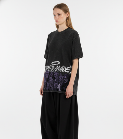 Dark Devil Maniac's Gothic Graffiti T-Shirt