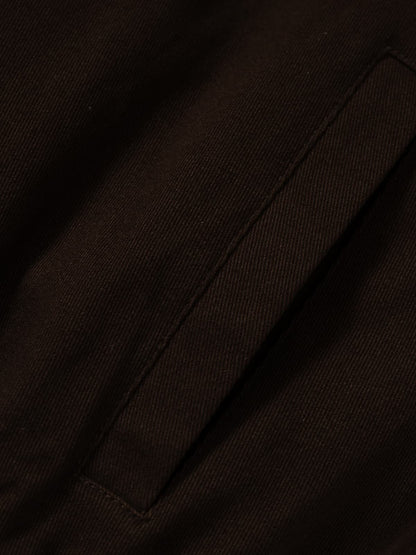 Thesupermade Oblique Zipper Design Lambswool Collar Quilted Jacket