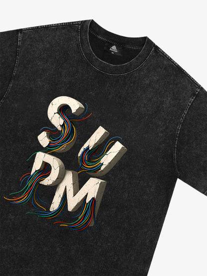 supm cable graphic T-shirt
