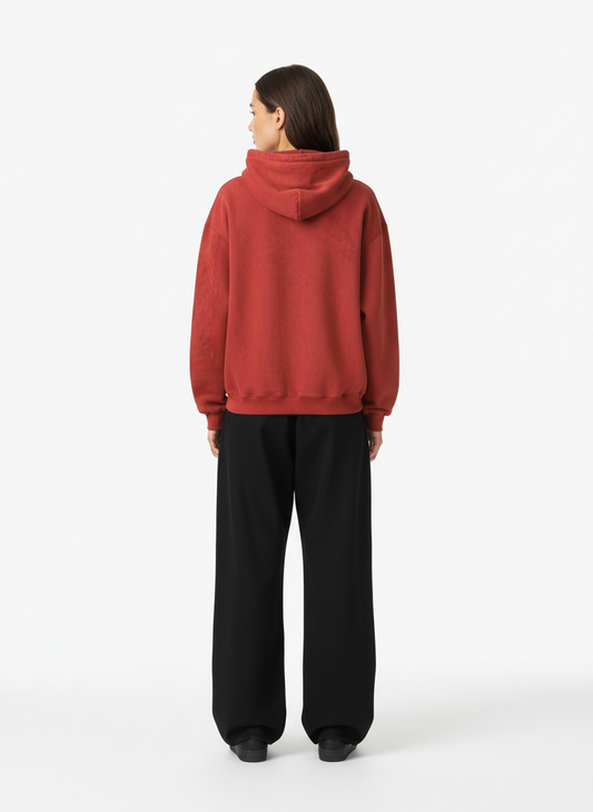 Suede Letter Embroidered Cropped Zip-Up Sweatshirt