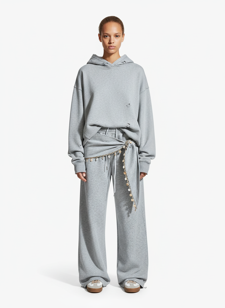 Street Detachable Flap Lace-up Jogger Pants