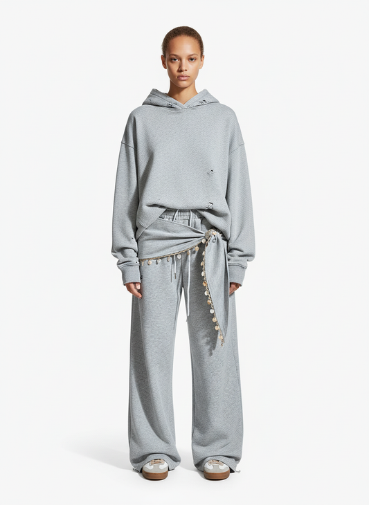 Street Detachable Flap Lace-up Jogger Pants