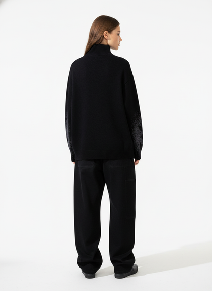 Street Spider And Butterfly Patterns Fluffy Zipper Sweater