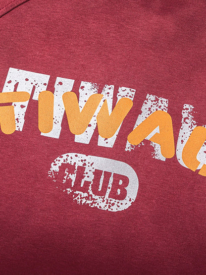 Gradient Print Lapel Long-sleeved Sweatshirt