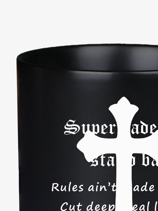 Bold Cross Design Mug for Coffee Enthusiasts