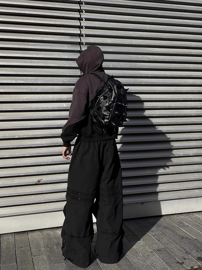 Street Rock Punk Dark Hedgehog Rivet Backpack