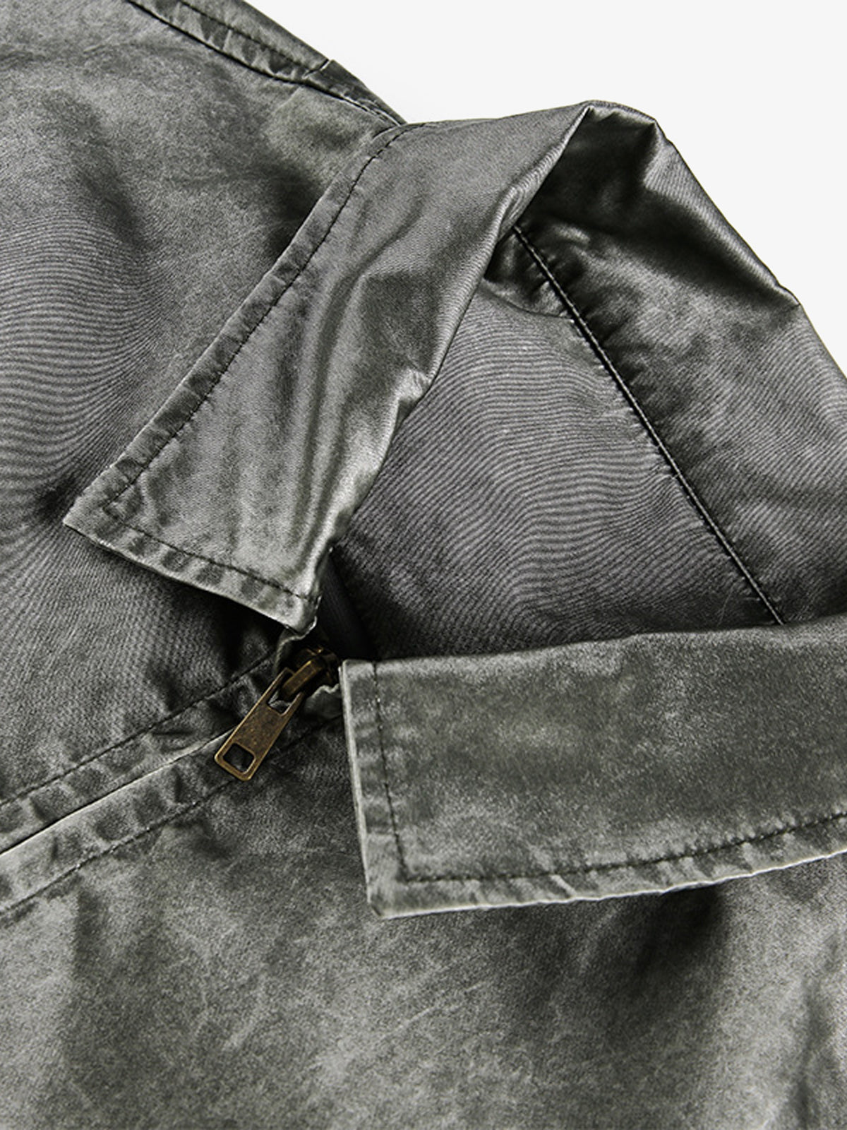 Classic Bomber Jacket with Plaid Collar Detail for Men