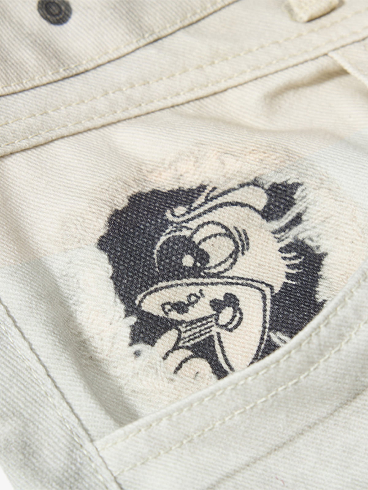 Stylish Wide-Leg Cargo Pants with Unique Embroidery and Zipper Accents