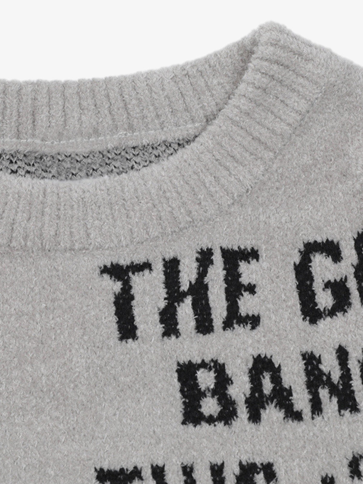 Embroidered Letter Knit Sweater