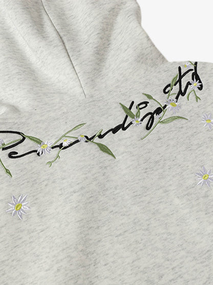 Floral Embroidered Hoodie for Men and Women - Trendy and High-Quality Design