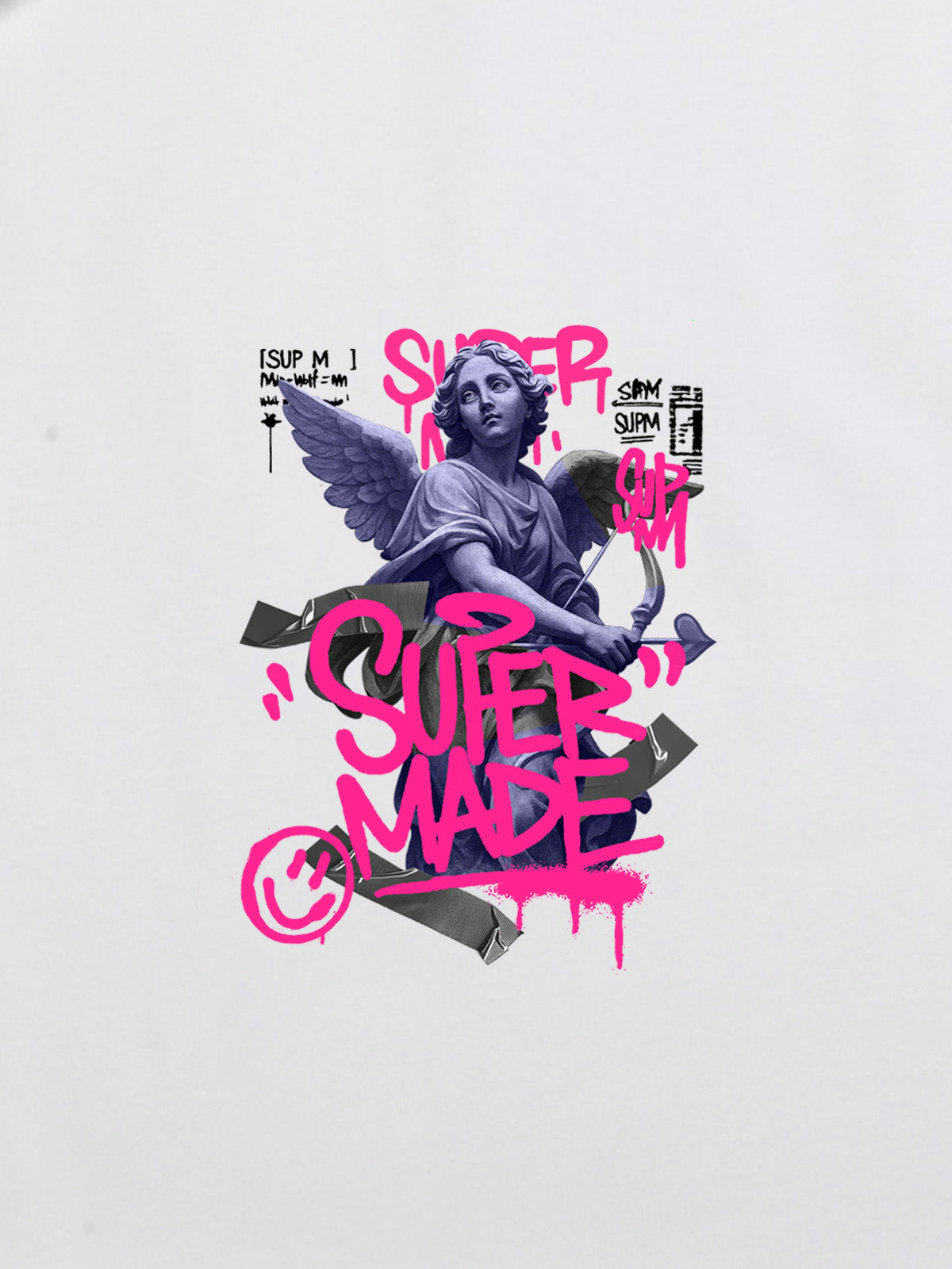 Street Lucky Angel graphic design T-shirt