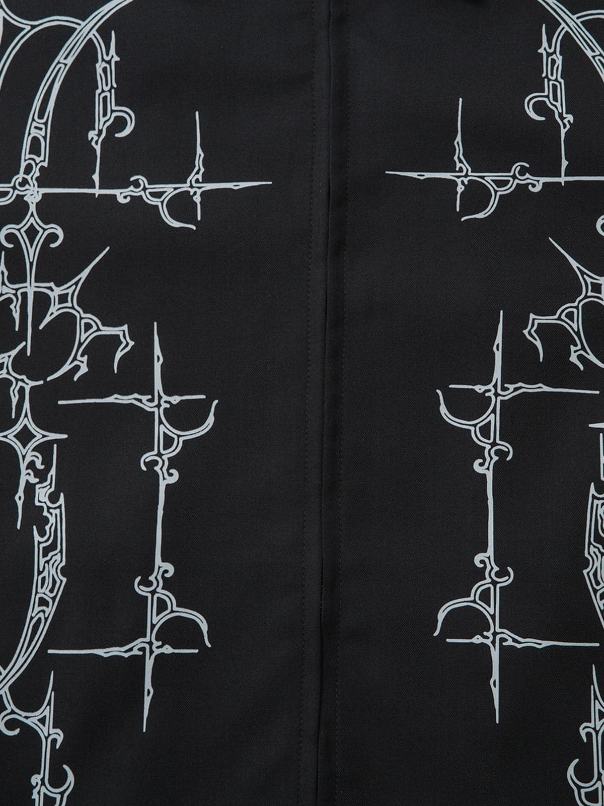 Stylish Black Jacket with Intricate White Embroidery Design