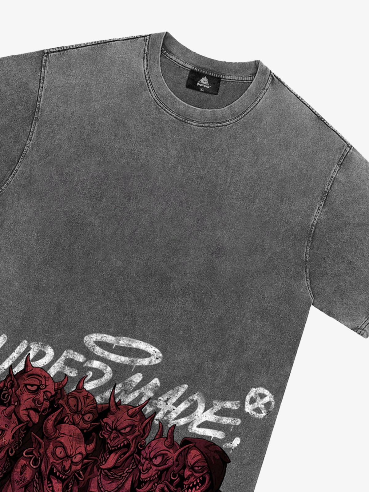 Thesupermade Dark Devil Maniac's Gothic Graffiti T-shirt