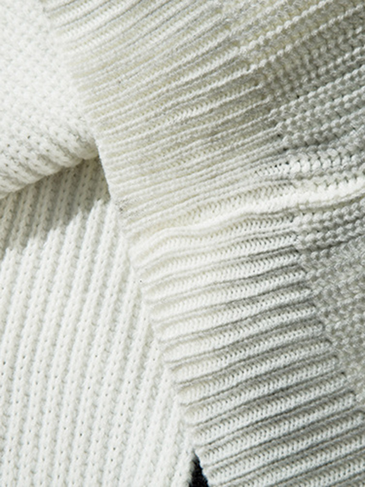 Ribbed Knit Dirty Dyed Embroidery Cross Sweater