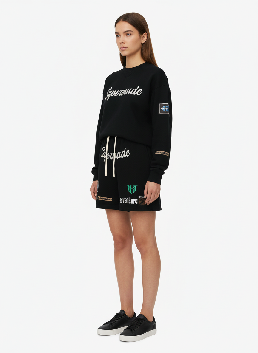 Street Graphic Drawstring Shorts