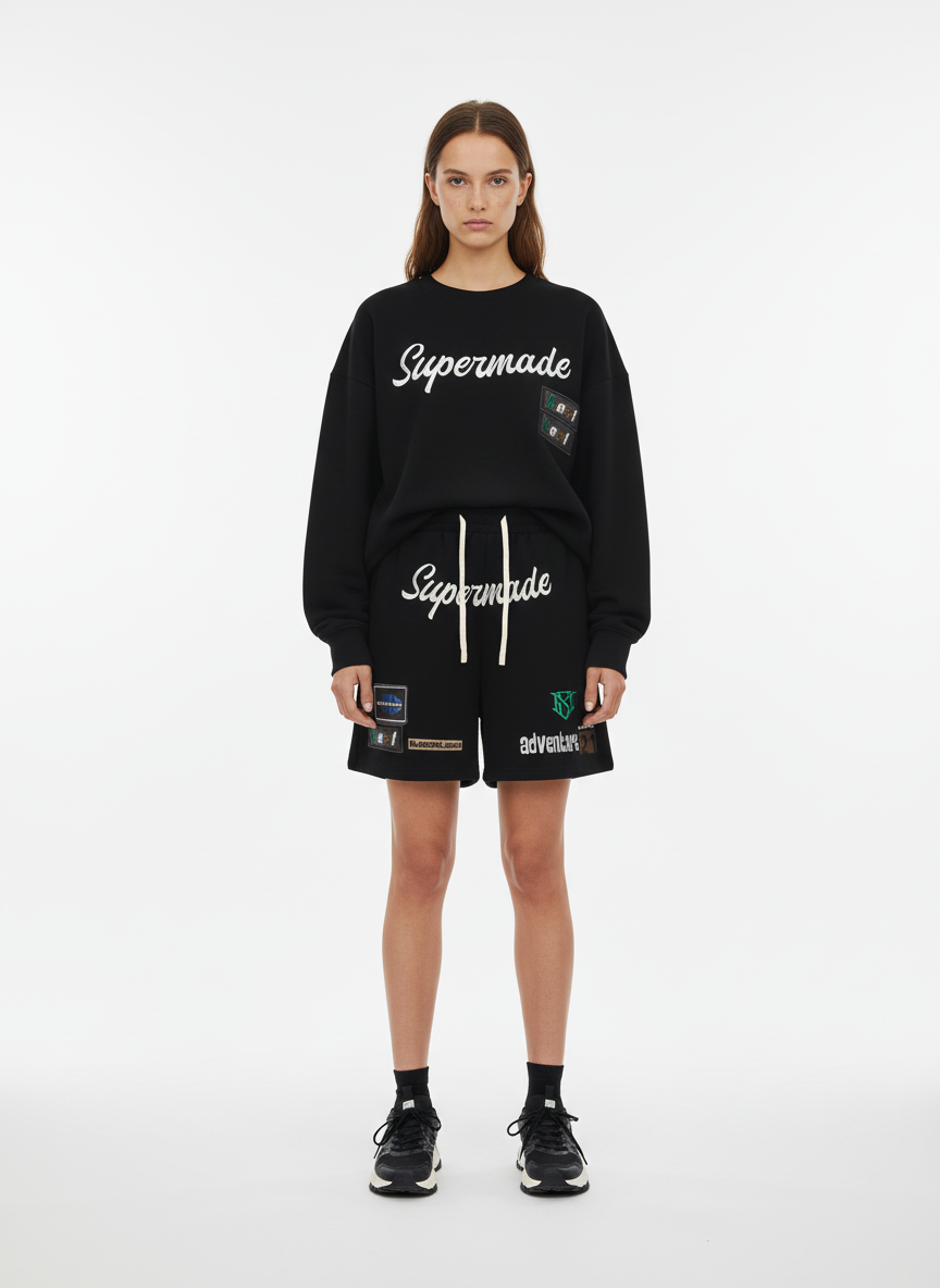 Street Graphic Drawstring Shorts