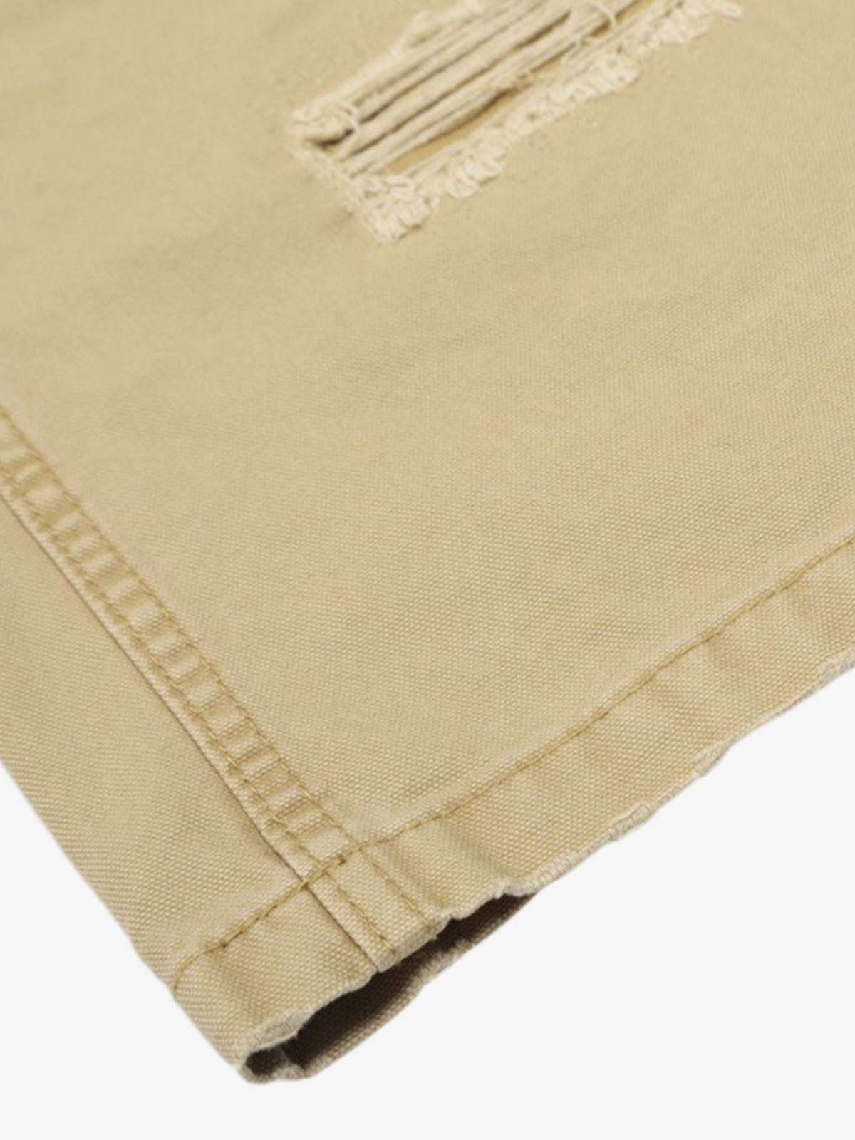 Hole Patch Pleated Multi-pocket Work Wear Casual Pants