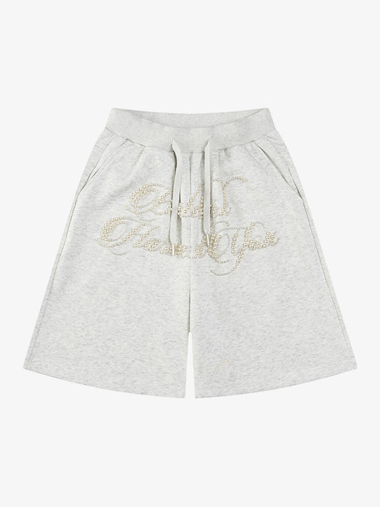 Retro Beaded Letter Shorts