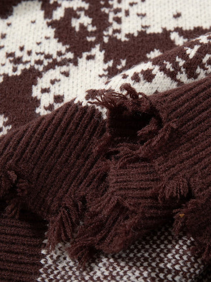 Stylish Contrast Panel Zip-Up Sweater for Casual and Sporty Looks