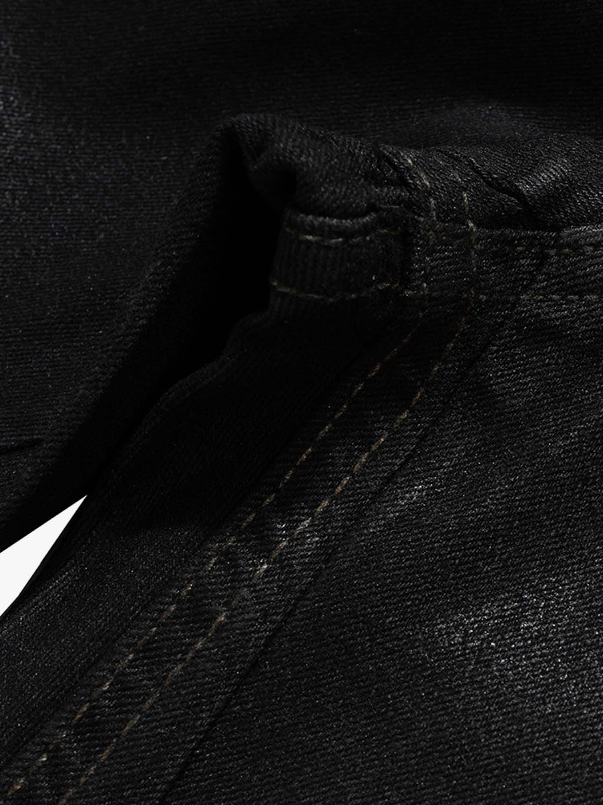 Stylish Black Lace-Up Wide-Leg Jeans for Women - Perfect for Casual and Fashionable Looks