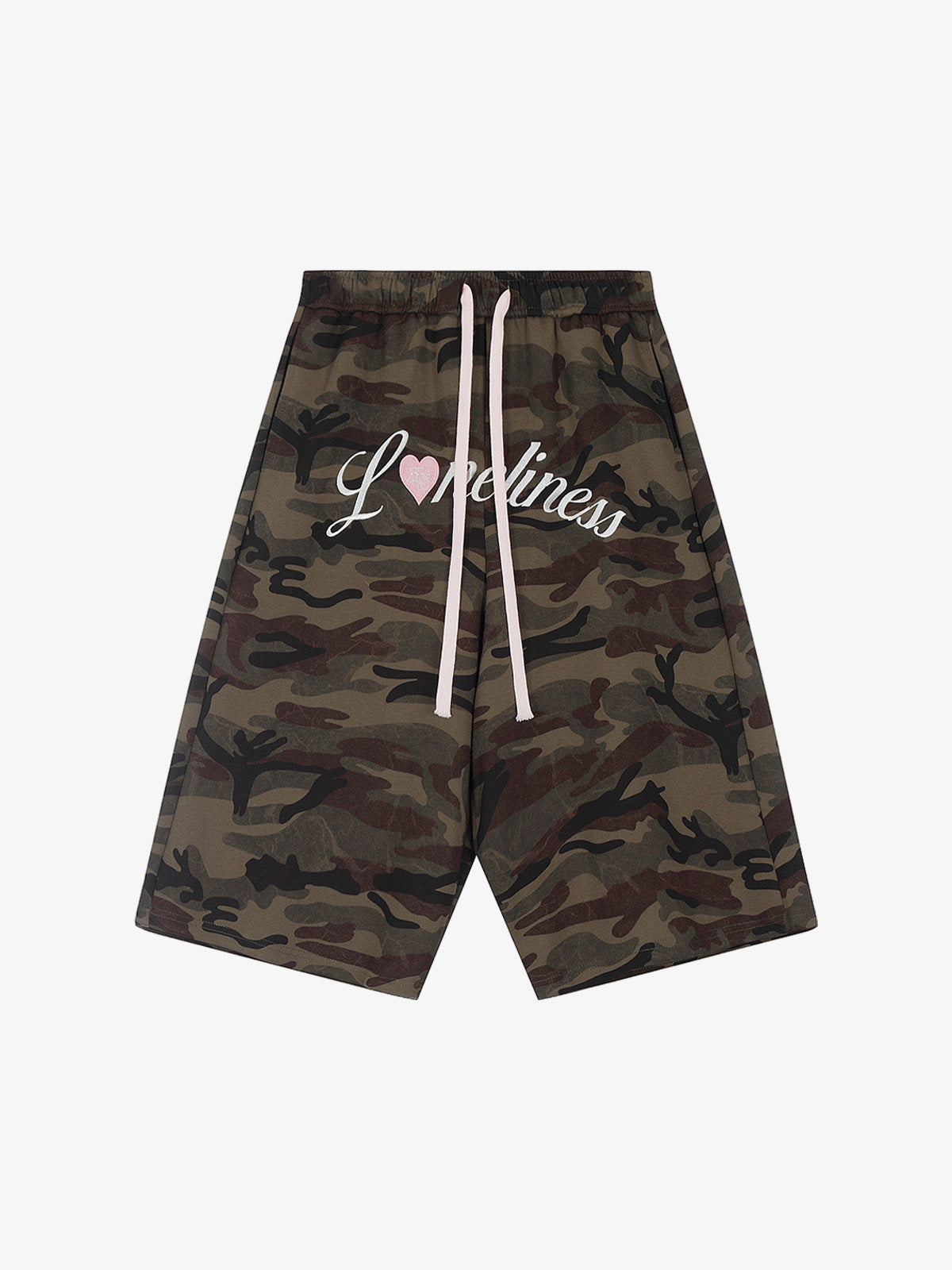 Camouflage Embroidered Casual Shorts