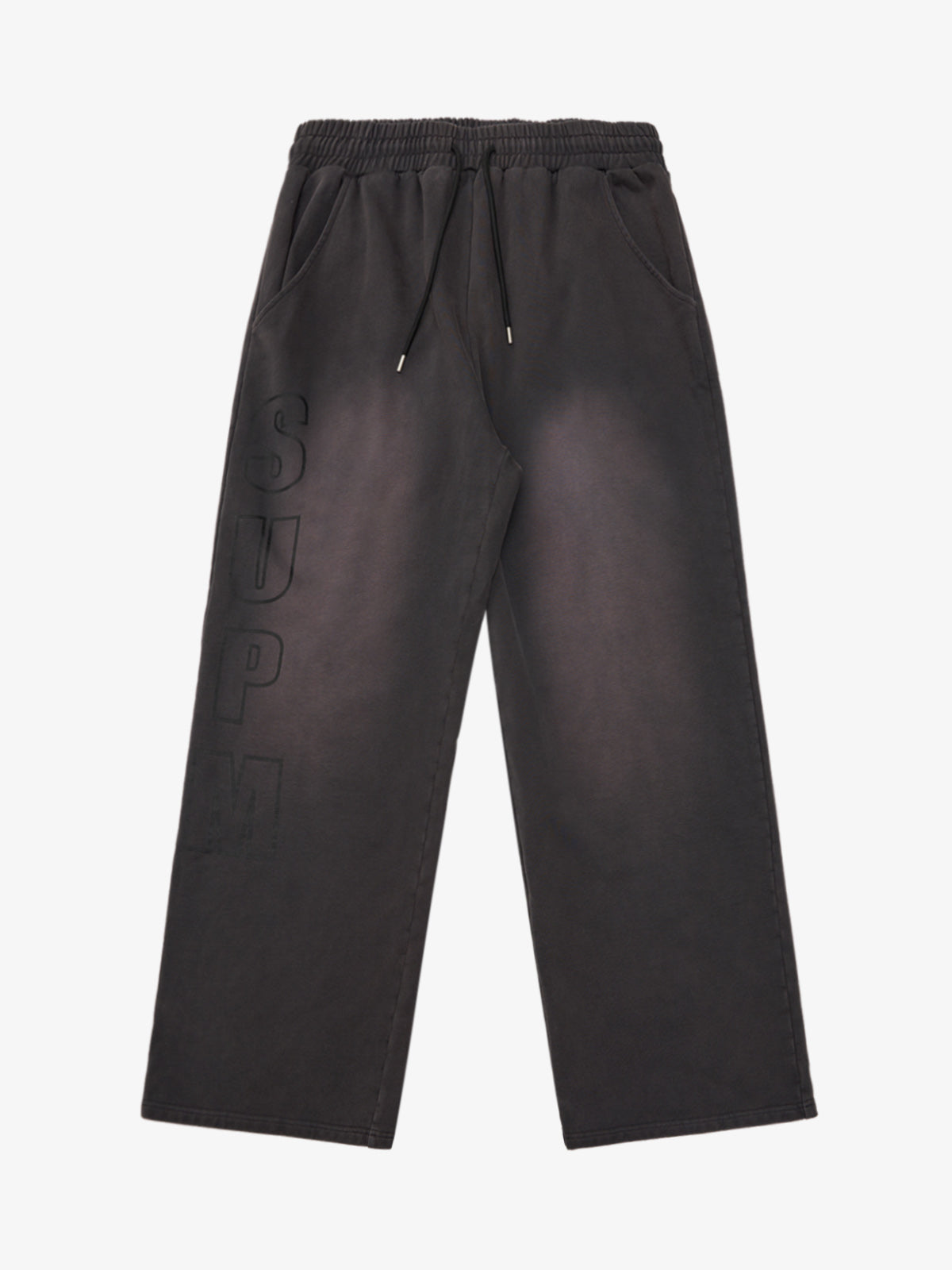 Thesupermade Washed and Ripped Skull Themed Hooded Cardigan Sweatshirt Set