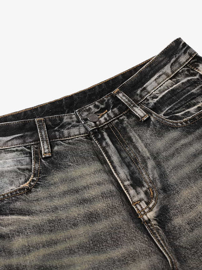 High-Waisted Wide-Leg Cargo Pants with Unique Pocket Design